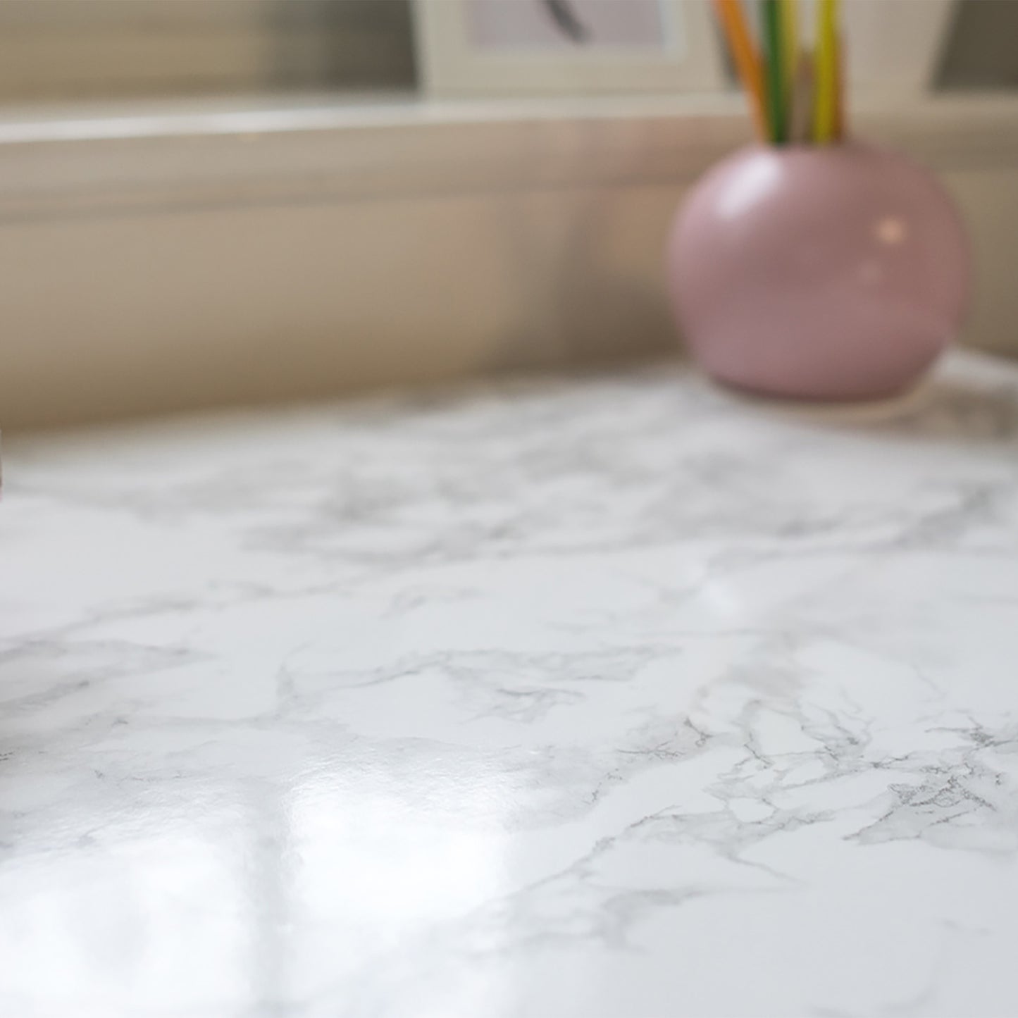d-c-fix White Grey Marmi Marble Sticky Back Furniture & Kitchen Wrap